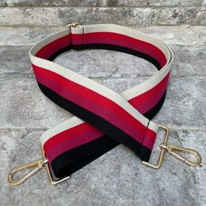 ❤️ GUITAR STRAP ADJUSTABLE CROSSBODY SHOULDER BAG PINK MULTI STRIPED